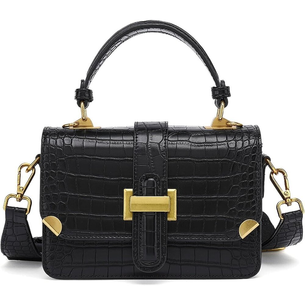Women Crossbody Purse Vegan Leather Small Elegant Handbag for Daily Use